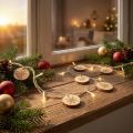LED eventyrlys inni julelys treskiver L120cm | Floristik24.no