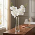 Hvit kunstig orkidé Phalaenopsis Real Touch 85cm | Floristik24.no