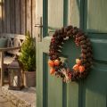 Kjeglekrans or kjegle dekorativ krans til oppheng natur Ø25cm | Floristik24.no