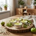 Duftlys eple, telys duft, romduft lys Ø3,5cm H1,5cm 18 stk. | Floristik24.no