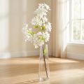 Kunstig lilla gren Hvite blomster L95cm | Floristik24.no