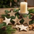 Kokosstjerne natur 5cm 50stk juledekorasjon borddekorasjon | Floristik24.no
