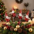 Julenisse dekorativ plugg nisse nissen 7cm 4 stk | Floristik24.no