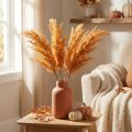 Kunstig Pampasgress Oransje Tørket Gress 35cm 4stk | Floristik24.no