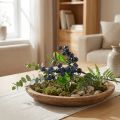 Dekorativ gren blåbær kunstig bærgren dekorasjon 32cm | Floristik24.no