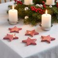 Trestjernedekor julepynt stjerner rosa glans Ø5cm 8 stk | Floristik24.no