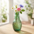 Minivase grønn glassvase blomstervase diamanter Ø6cm H11,5cm | Floristik24.no