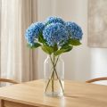 Kunstige blomster dekorasjon hortensia kunstblå 69cm | Floristik24.no