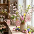 Hengende dekorasjon tre vannkanne deco rosa deco henger 14x12cm 6stk | Floristik24.no