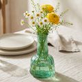 Mini glass vase blomstervase grønn Ø8,5cm H15cm | Floristik24.no