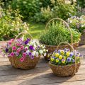 Potetkurv 43/33/23 cm med folie, naturfarget, sett med 3. | Floristik24.no