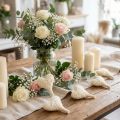 Sisal hjertekrem 5cm 24 stk | Floristik24.no