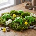 Froske dekorasjon figur grønn bord dekorasjon dekorasjon butikkvindu 7,5cm 9stk | Floristik24.no