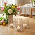 Lysholder glasslykt klar Ø9,5cm H9cm 6stk | Floristik24.no