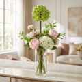 Prydløk Allium, silkeblomst, kunstig purregrønn Ø20cm L72cm | Floristik24.no