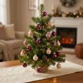 Julekuler i glass, mini bær beige rosa, Ø3 cm, 22 stk. | Floristik24.no