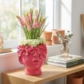 Plantehode Polyresin Bust Planter Rosa 13,5×13×14cm | Floristik24.no