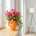 Plantehode Plantekar Bust Plantepotte Oransje 13,5×13×14cm | Floristik24.no