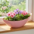Plantebåt plast blomsterskål rosa 28×9×9cm 3stk | Floristik24.no