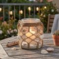 Dekorative glass makrame skjell borddekorasjon hengende dekorasjon Ø14cm | Floristik24.no