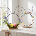 Kanin Dekorring Metall Tre Naturlig Sort Ø20cm 2stk | Floristik24.no