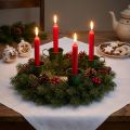 Konisk lysestake kopplysestake mørkegrønn H6cm 6 stk | Floristik24.no