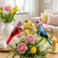 Dekorative fuglefjær på tråd 6 assorterte 8x3,5cm 12 stk. | Floristik24.no
