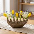 Dekorativ Vase Båt Keramikkvase Brun 23×8,5cm H11cm | Floristik24.no