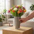 Vase "Fizzy" Ø13,5cm H20cm platinagrå 1 stk | Floristik24.no