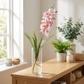 Kunstig Orkide Rosa Hvit Kunstig Blomsterorkide 73cm | Floristik24.no
