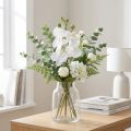 Hvit kunstig orkidé Phalaenopsis Real Touch 32cm | Floristik24.no