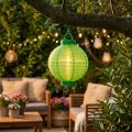 Lampion LED med solcelle 20cm grønn | Floristik24.no
