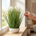Dekorativt gress med Cosmea blomster i en bolle H45cm | Floristik24.no