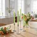 Limegrønne fargede spisslys 22 × 240 mm 12 stk | Floristik24.no