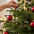 Store, svarte glitterhengende stjerner, Ø24 cm, jule- og festpynt, sett med 6 | Floristik24.no