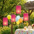 Lampion Toglykt Rosa Ø10cm H13cm 8stk | Floristik24.no