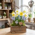 Planteboks trehjerte dekorativ rust H41cm/39cm sett med 2 stk | Floristik24.no