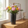 Gulvvase sort vase plast antrasitt Ø17,5cm H28cm | Floristik24.no