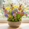 Påskeplugg kaniner med egg 12cm L29cm 15 stk | Floristik24.no