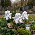 Dekorplugg englefigurer gravdekor hvit H5cm 6 stk | Floristik24.no