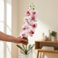 Orkidé Phalaenopsis kunstig 9 blomster hvit fuchsia 96cm | Floristik24.no