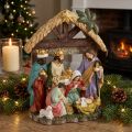 Julekrybbe med figurer Julekrybbe 15,5×7×20cm | Floristik24.no
