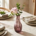 Minivase lilla glassvase blomstervase glass diamanter Ø6cm H12cm | Floristik24.no