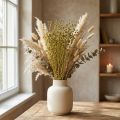 Dekorative tørkede linblomster olivengrønne 50g | Floristik24.no