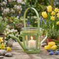 Lyktglass dekorativ vannkanne metallgrønn Ø14cm H13cm | Floristik24.no