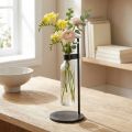 Dekorativ vase dekorativ flaske med metallstativ svart Ø16cm | Floristik24.no