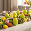 Påskelys, eggformede, eggformede påskelys, limegrønne, 9 cm, 20 timer, 6 stk. | Floristik24.no