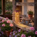 Solar hagelys rosa 22cm med 25 lysdioder varmhvit | Floristik24.no