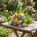 Dekorative sommerfugler grønne 8cm 6stk | Floristik24.no
