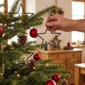 Dekorative svarte stjerner til oppheng, juletrepynt, Ø12 cm, sett med 12 deler | Floristik24.no